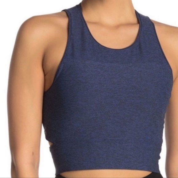 Outdoor Voices Back Cutout Sports Bra Blue great condition - Picture 1 of 5